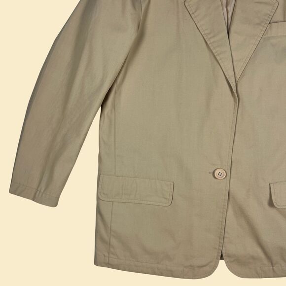 1990s beige/tan blazer by Haband Travel Smart, vintage 90s size S beige jacket - Picture 7 of 8